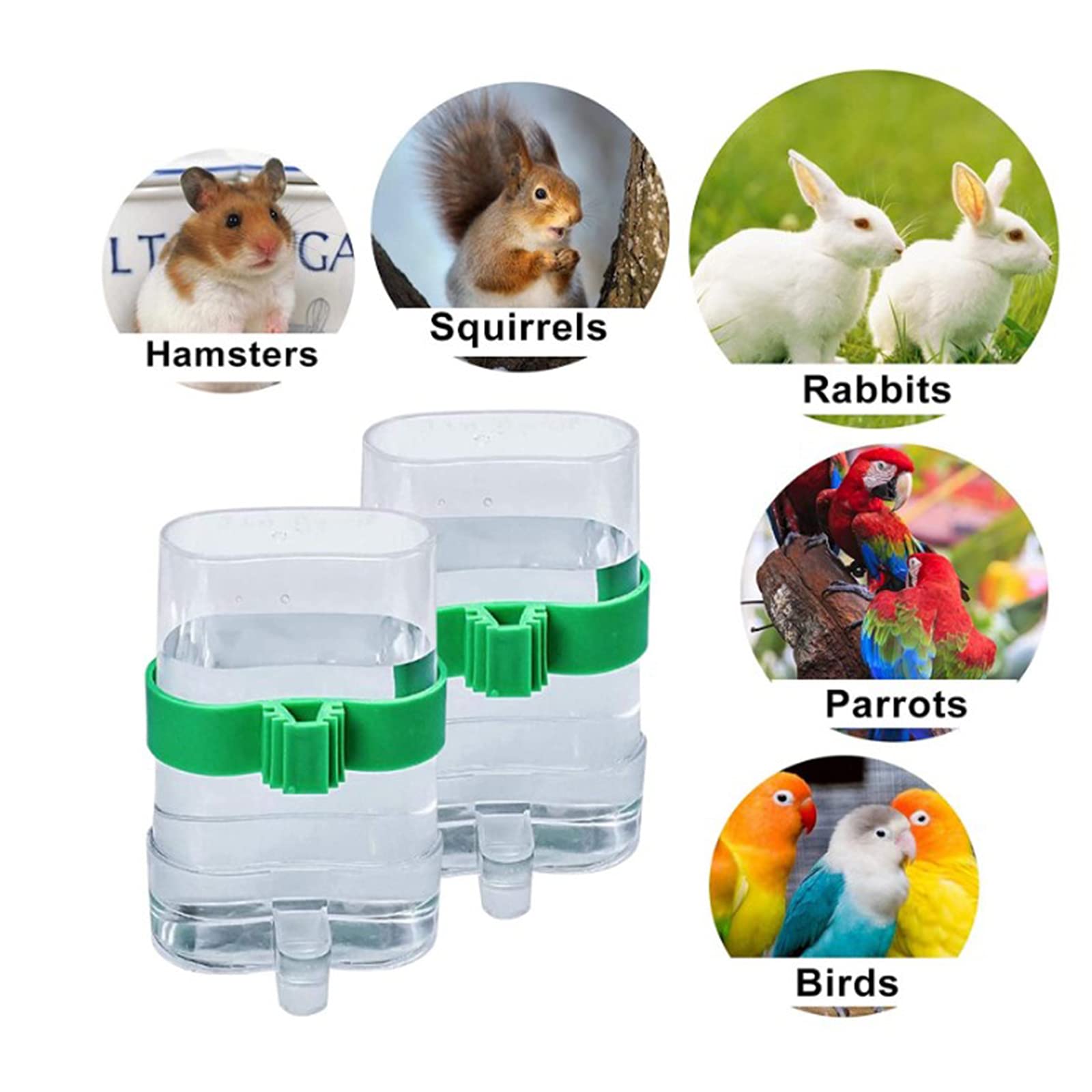 Distributore Automatico Acqua E Cibo Per Uccelli - 2 Pezzi, Capacità 90 Ml - Foto 5