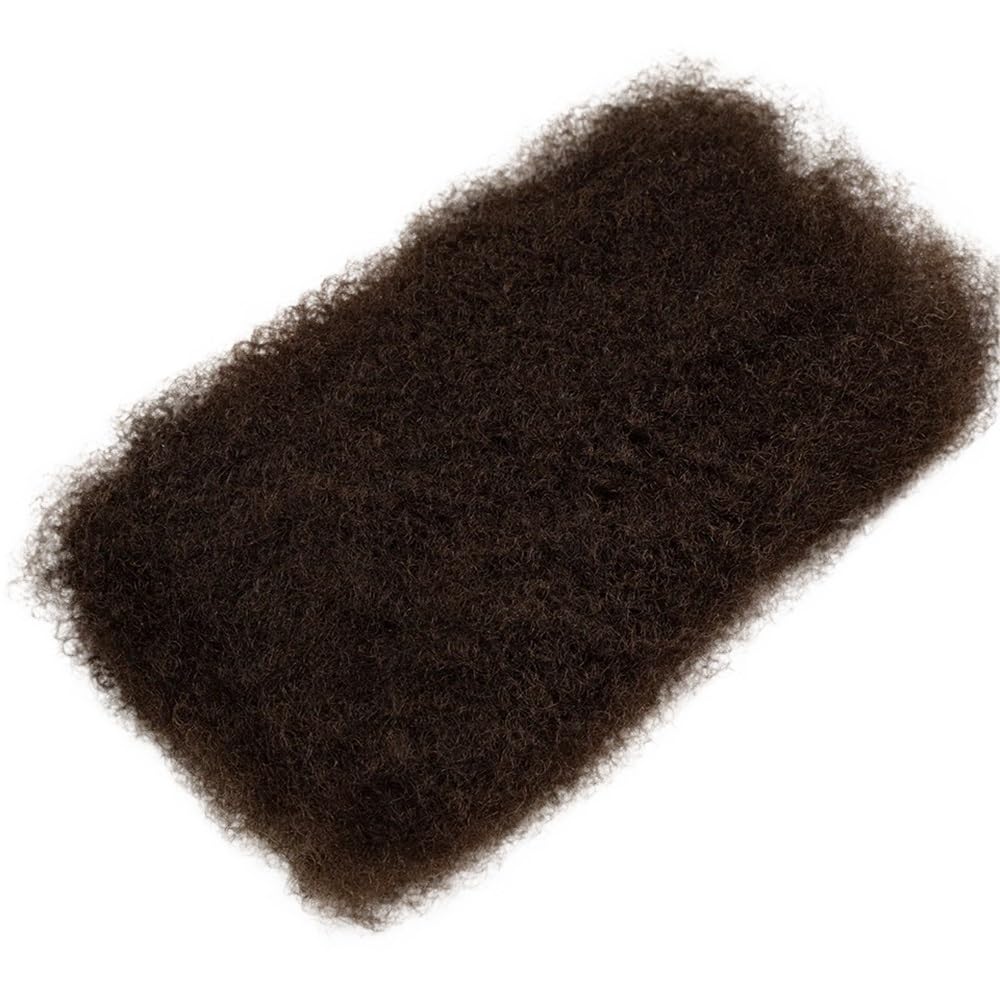 Afro Kinkys ludzkie włosy w dużych ilościach do zaplatania, 50 g/opakowanie, ludzkie włosy plecione w dużych ilościach do przedłużania Microlocs (ciemny brąz, 50 cali)