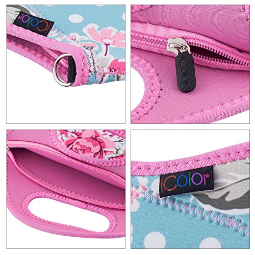 Icolor Neoprene Lunch Bag With Cutlery Kit Neoprene Case For Knife,Fork,Spoon,Removale Shoulder Strap, Thermal Thick Lunch Tote Bag,Large Size,Reusable Bags For Adults,Kids Yllb-11 #TOP2