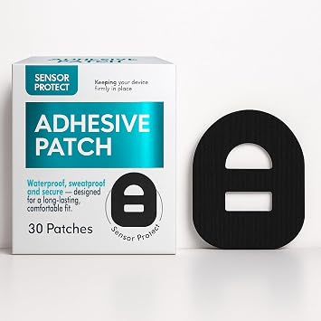 Adhesive Patches for Omnipod 5, Waterproof with Secure Strap, Pre-Cut Sweatproof Adhesive Patches for Enhanced Sensor Protection During Workouts & Daily Activities