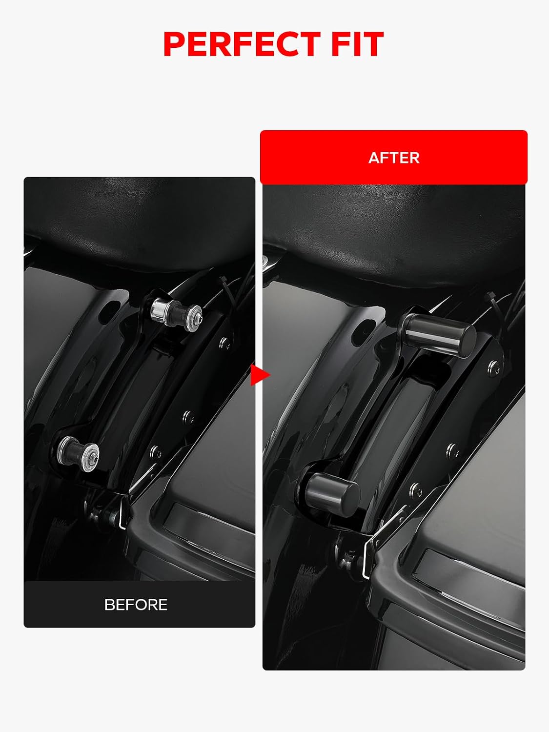 Amazicha Black Docking Hardware Covers Kit Compatible for Harley Davidson Touring Street Glide, Electra Glide, Road Glide, Road King 2009-later