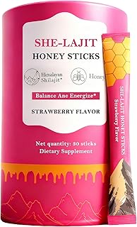 Shilajit Honey Sticks for Women, Strawberry Flavor Honeysticks, Shilajit...