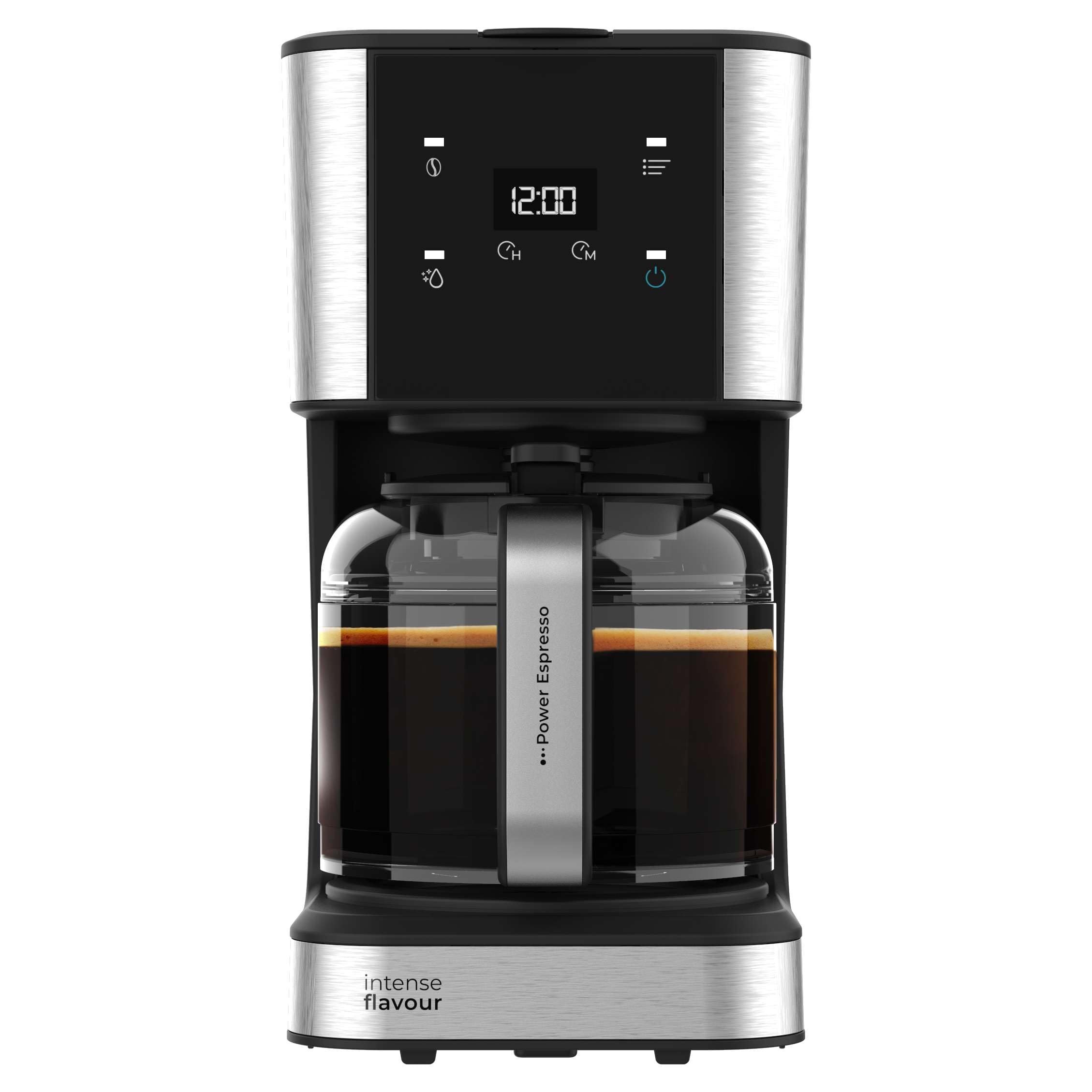 Cecotec Filterkaffeemaschine Coffee 66 Drop und Touch, Leistung 950 W, 1,5 L, 12 Tassen, Touchscreen, Glaskanne, 24-Stunden-Timer, 6 Schalter, wiederverwendbarer Netzfilter