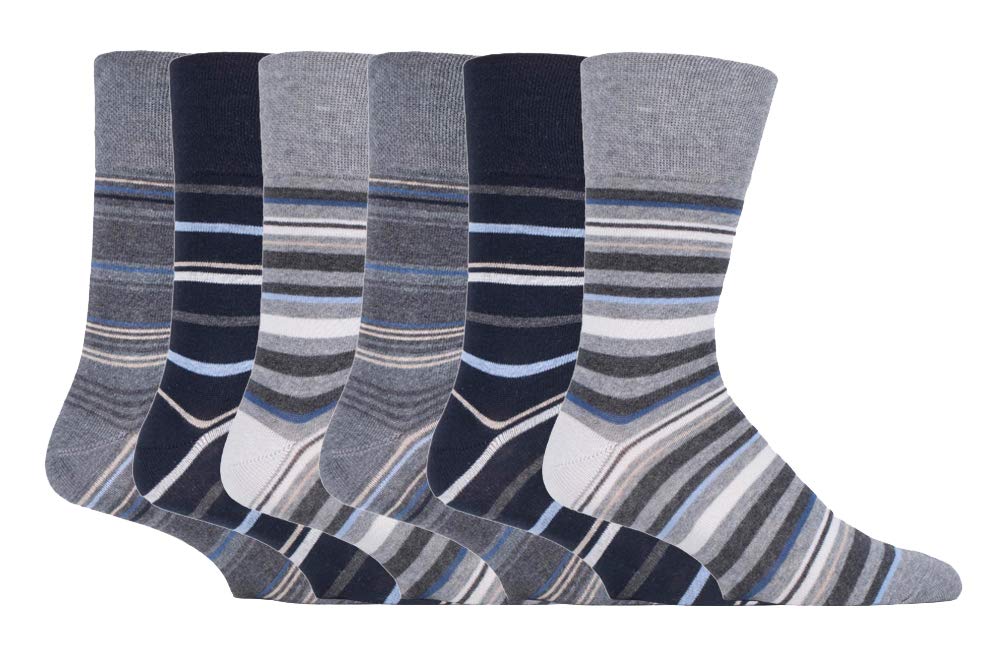 Gentle Grip Unisex Somrj581 6 Pairs Mens Honey Comb Top Socks