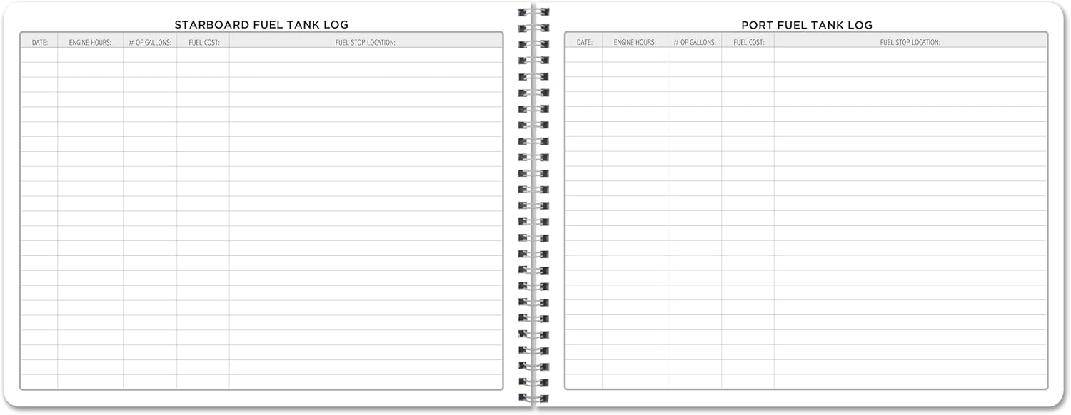 BookFactory Captain's Log Book Ship's Logbook/Nautical Record Book - 100 Pages, Full Color Cover with Translux Protection, 11'' x 8 1/2'', Wire-O Binding (Made in USA)