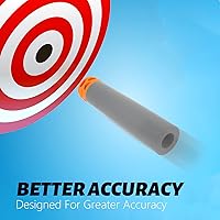 Vista 4 de EKIND Paquete de 1000 piezas de recambio de dardos de gofres de espuma compatible con NERF N-Strike Series Blaster (gris)