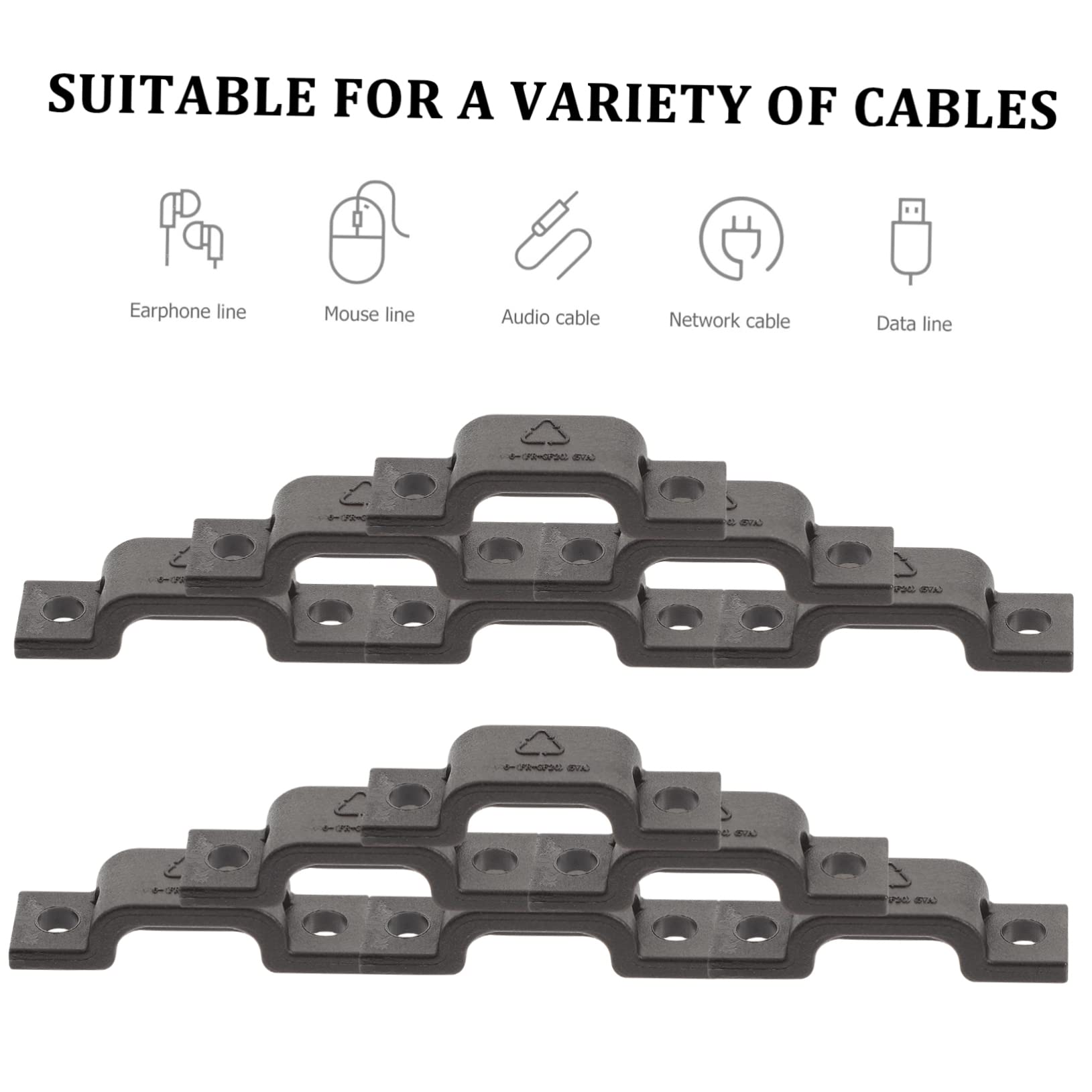 Uonlytech 5 Set Di Clip in Nylon Per Cavi Fascette Per Fissaggio Cavi Fascette Per La Gestione Dei Cavi Morsetto Per Cavi 20 Pezzi*5