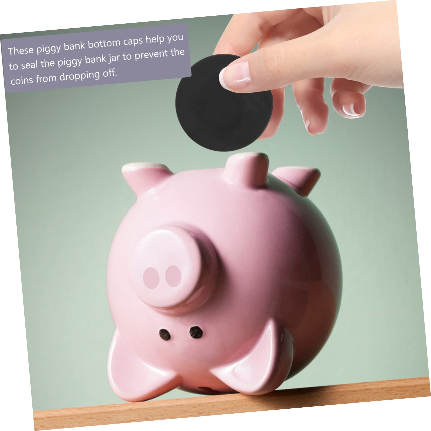 ABOOFAN Money Saving Box Stoppers Set 40pcs Piggy Bank Bottom Plugs Round Caps Plaster Doll Covers Pvc Material