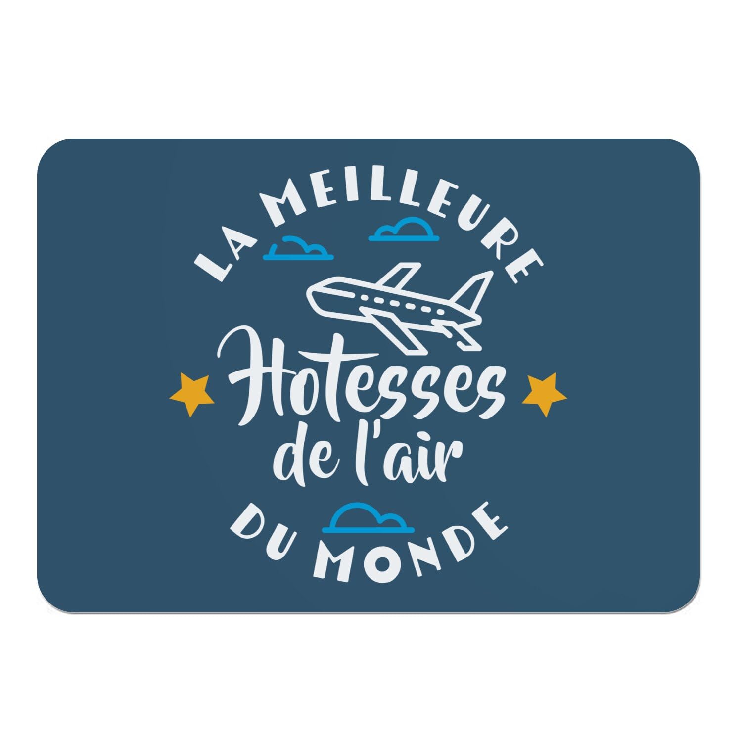 Sets de table bleu voyage en liège le cadeau idéal pour hôtesse de l'air