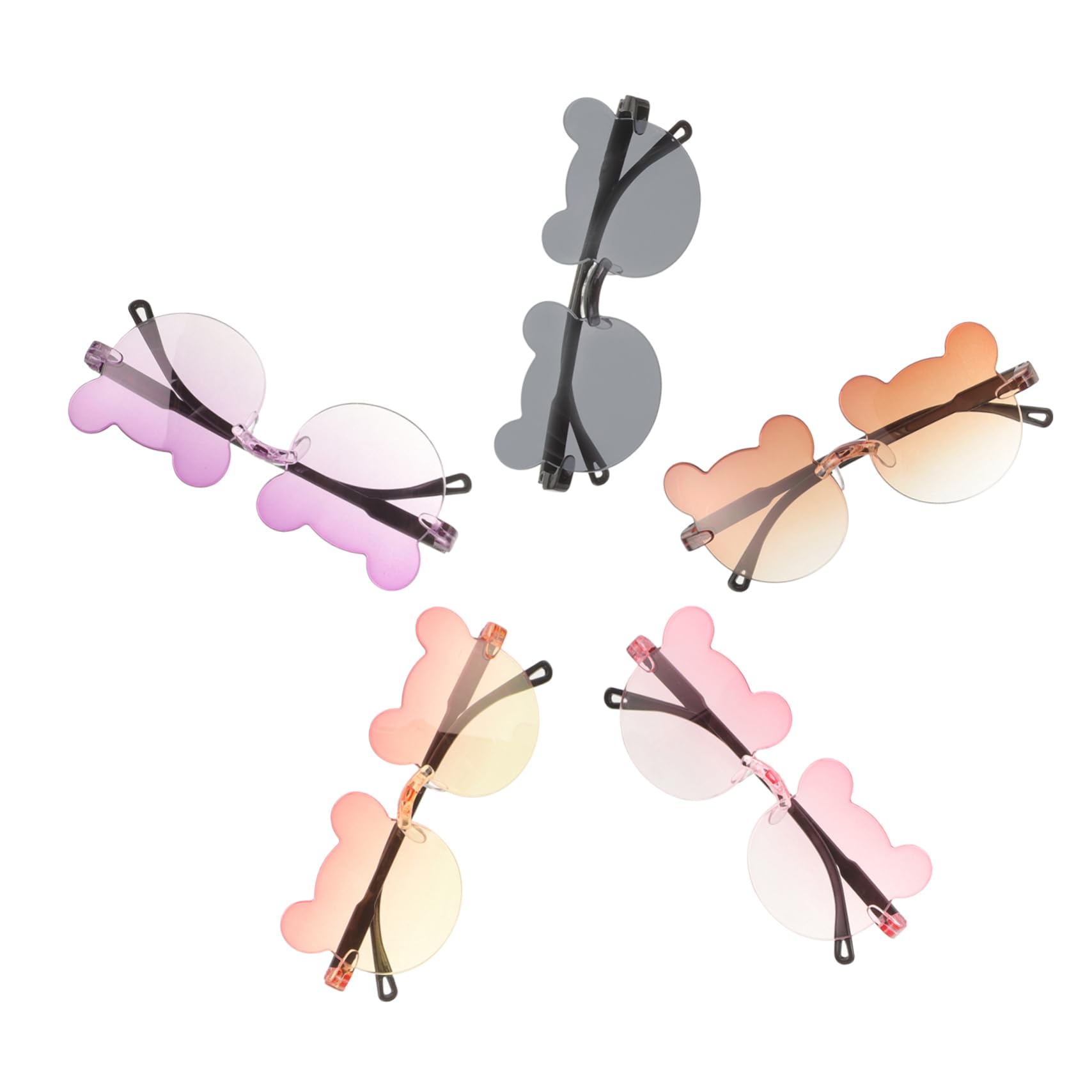 FOMIYES Sunglasses for Boys and Girls 5pcs Blue Light Blocking Glasses Fun Designs Party Glasses Toddler Beach Accessory