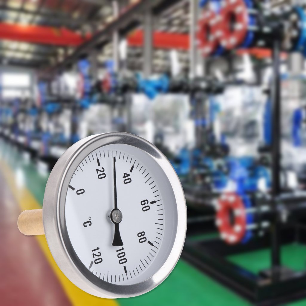 Termometro per Acqua, Termometro Orizzontale Quadrante Indicatore di Temperatura in Alluminio Misuratore per Acqua Liquida 63 mm Misuratore Leggero