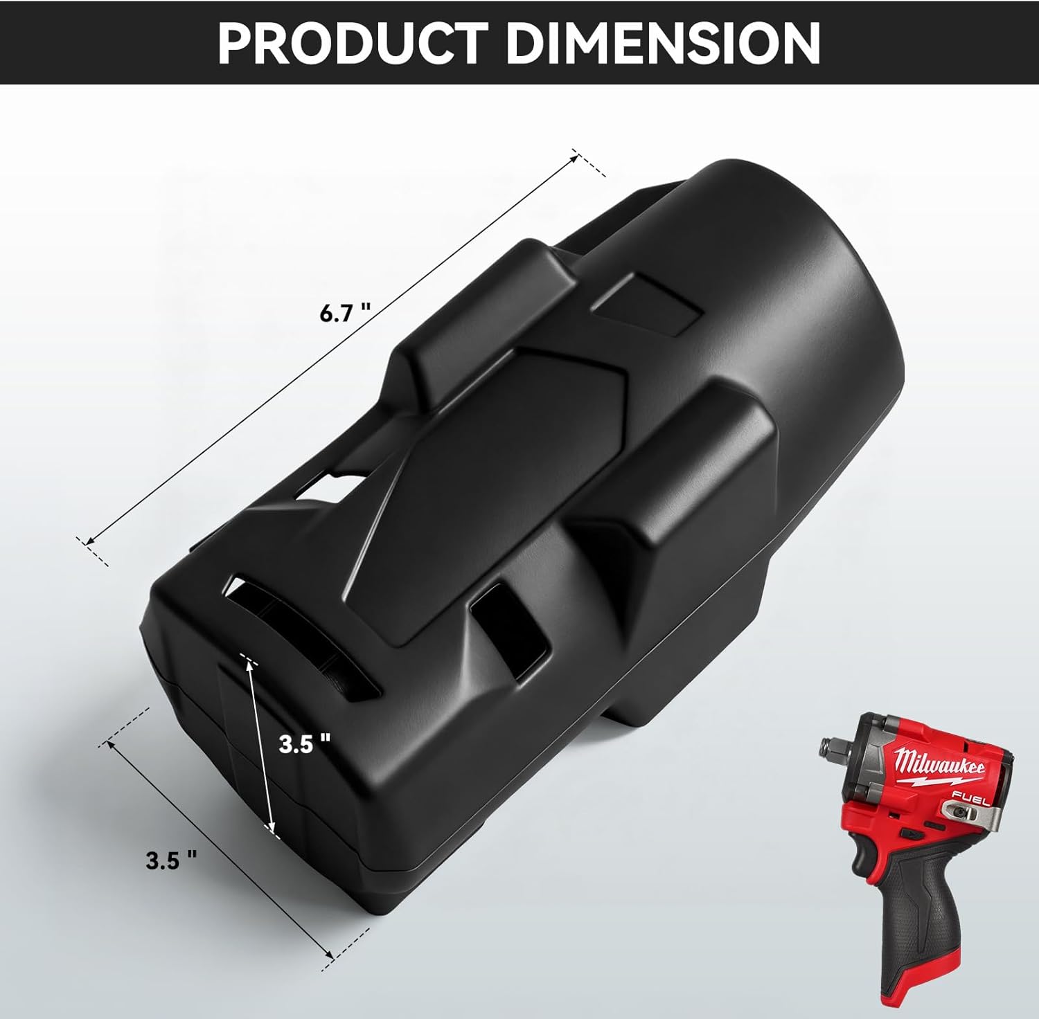 49-16-2967 High Torque Impact Driver Rubber Protective Boot Cover Fits for M18 FUEL Milwaukee 18V 1/2" Impact Wrench(2967-20 & 2967-21B)