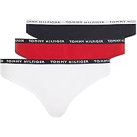 Tommy Hilfiger Perizomi Confezione da 3 Donna Tanga, Multicolore (White/Desert Sky/Primary Red)