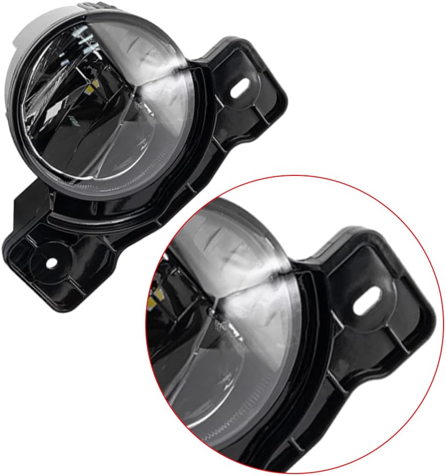 LED Fog Driving Light, Replace 68304048AA, 68304048AB, 68304048AC, Compatible with Jeep Wrangler JK 2017-2018 JL 2018-2021 Gladiator JT 2020-2021, 2 pcs (White)