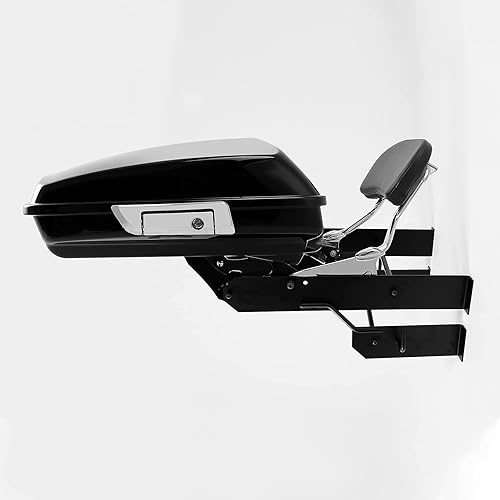 Miniatura 5 de Harley Quick Release Tour Pack Rack de almacenamiento de montaje en pared compatible con Harley Davidson Touring Road King Electra Street Glide