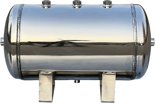 5L 10L 20L 30L 40L 50L Air Reservoir Tank, 304 Stainless Steel High Pressure Gas Storage Tank, Large Capacity Air Storage Bladder Containers with Mounting KitSize20L/5.3Gal48x28x34cm/18.9x11x13.4in