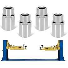 4Pcs - 49MM ID 2.76"/70MM Height 2 Post Lift Adapters, Car Truck Lift Tall Stack Extension Adapter Fit for Universal 2 Post Lift Tall Vehicles Adapters Pins
