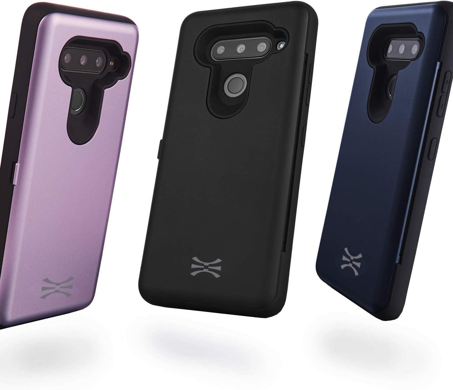 TORU CX PRO Case for LG V40 ThinQ, with Card Holder | Slim Protective Cover with Hidden Credit Cards Wallet Flip Slot Compartment Kickstand | Include Mirror, Strap, USB Adapter - Black