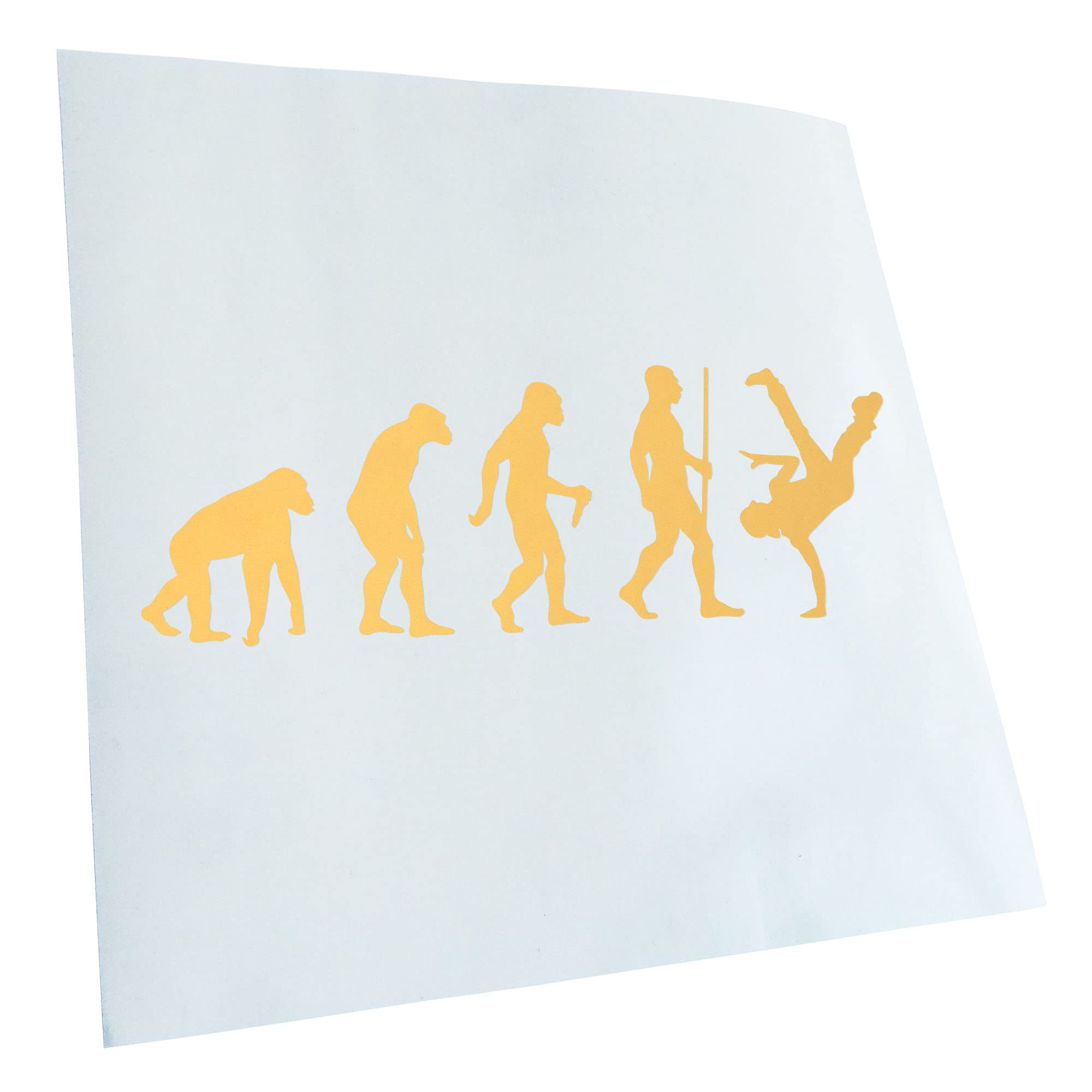 Kiwistar - Car Sticker - Breakdance Evolution - Cream - 24 x 8 cm - Rear Window Car Sticker Weatherproof for Car Truck Moped Truck - Sticker Exterior Self-Adhesive Tuning Accessories for Windows