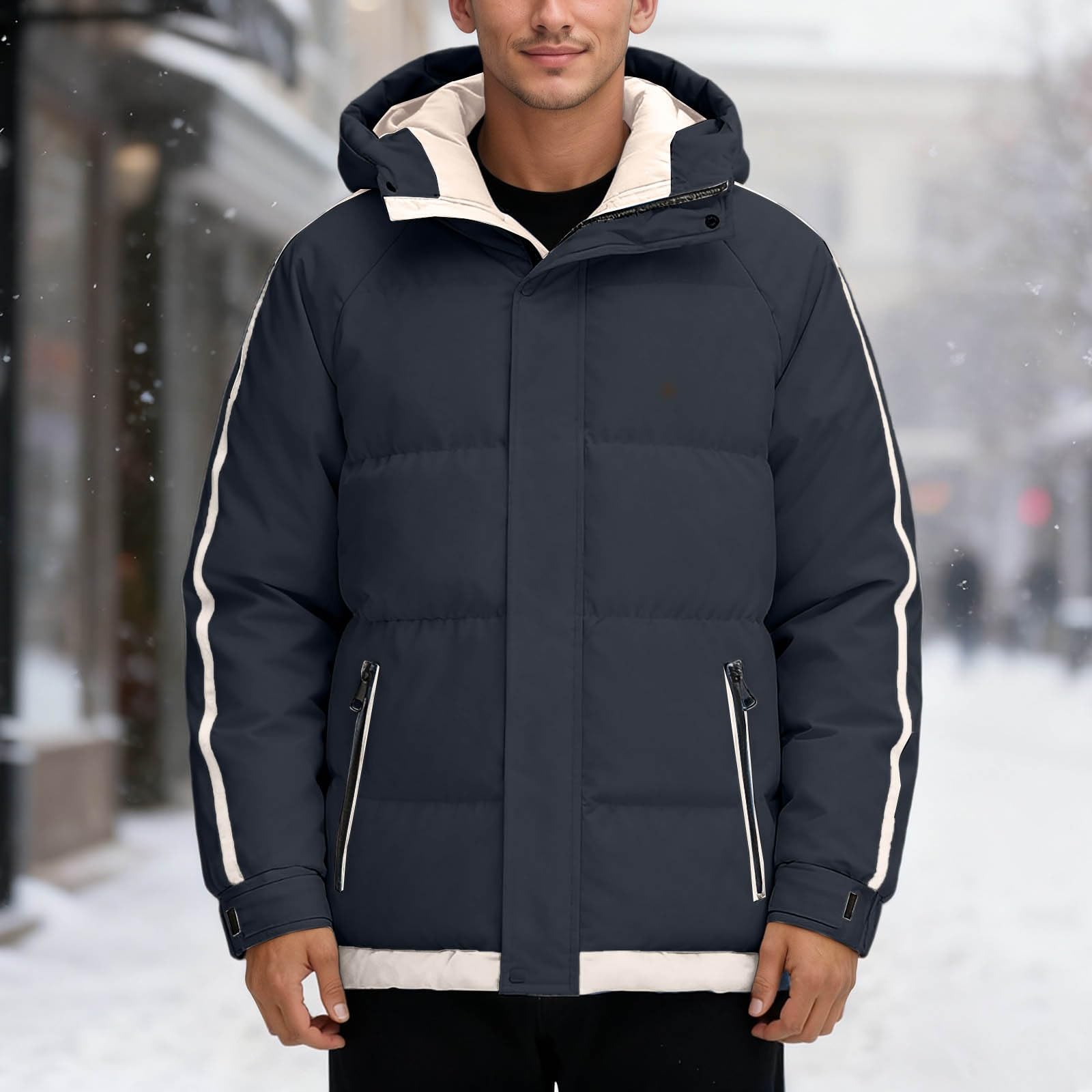 Trenca Hombre Sobretudo Homem Parka Hombre Chaqueta Acolchada Chaqueta Negra Parka Invierno Casaco Acolchoado Homem Plumas Gabardina Abrigos De Paño Parkas Invierno Chaquetas De Plumas Abrigo