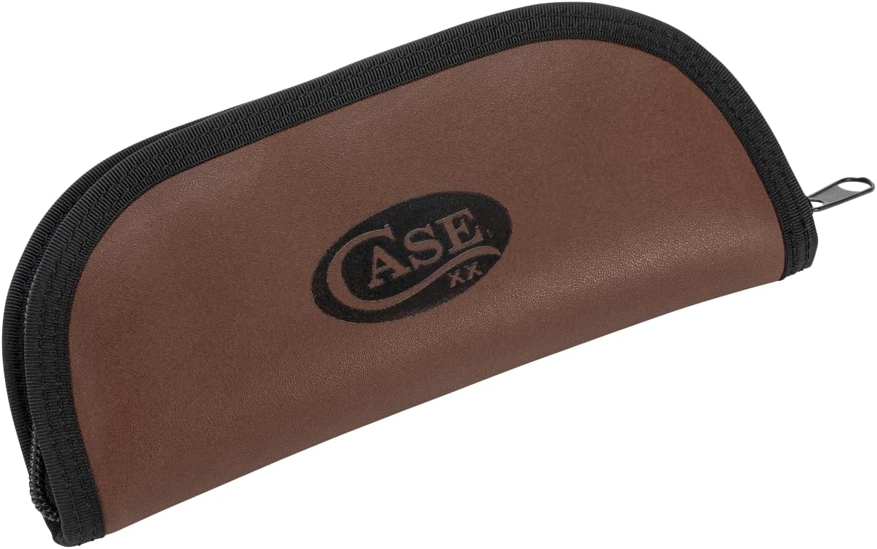 Brown Leather Taco Pouch, Embellished, Medium by Case