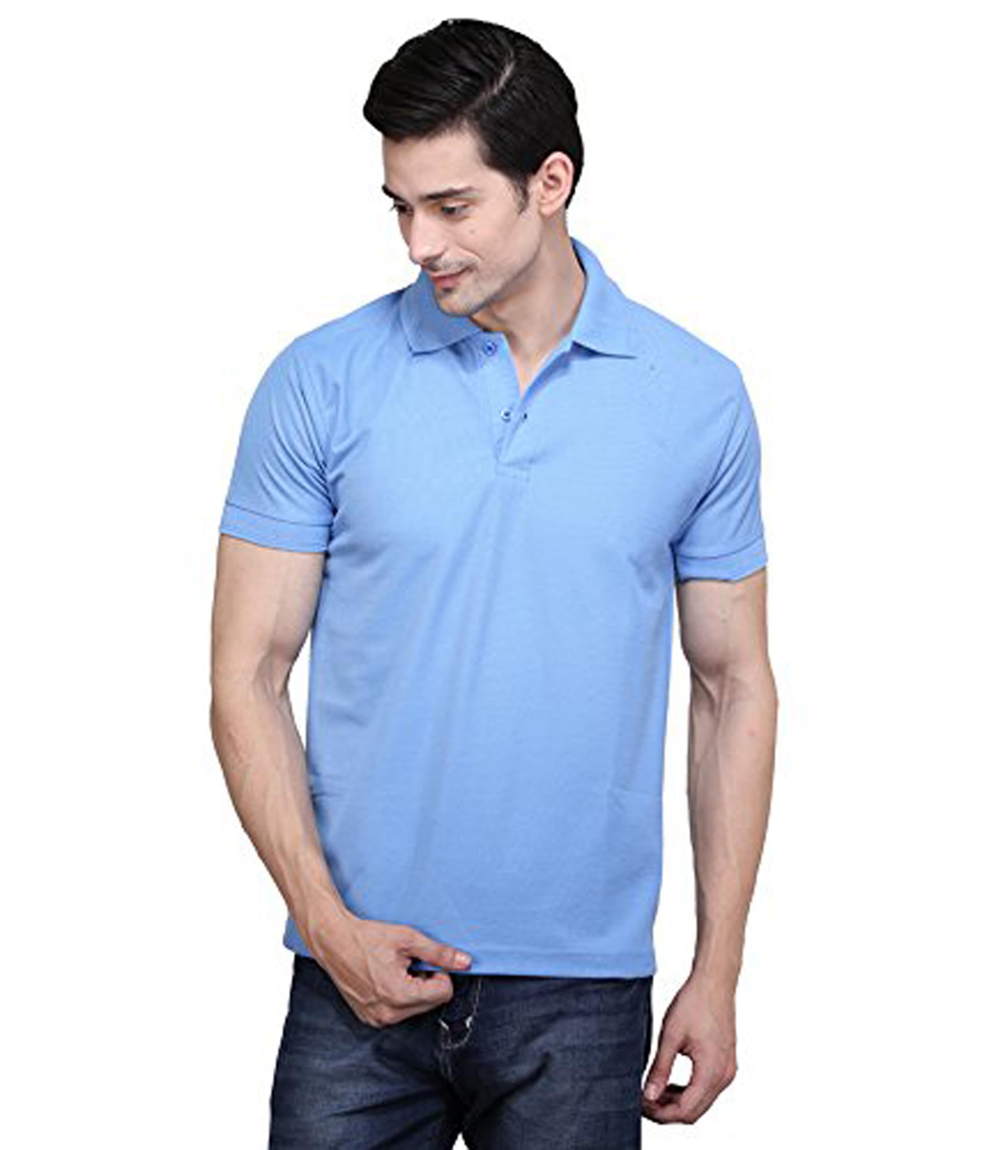ketex Sky bluepolyster/Cotton Blend Polo Collar Men's Tshirt-picture-10