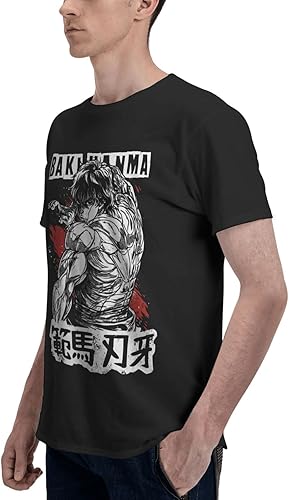 Miniatura 5 de Anime Baki The Grappler Baki Hanma - Camiseta de algodón de verano para hombre, cuello redondo, manga corta