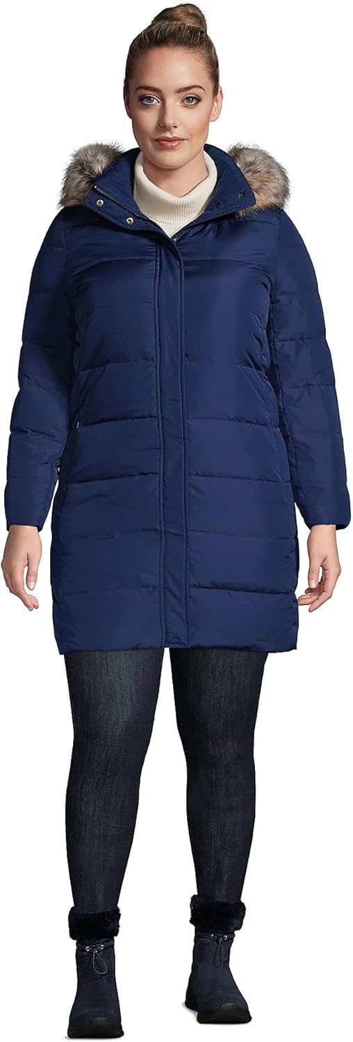 Lands' End Women's Down Winter Coat X-Small Deep Sea Navy