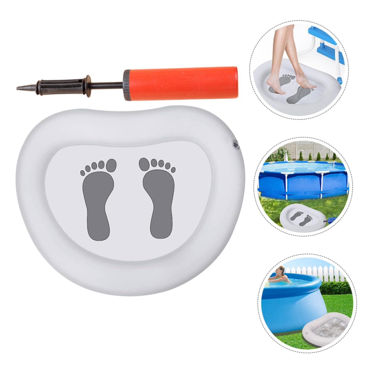 Beavorty Pool Foot Wash Basin Foot Soaking Spa Camping Washing Basin Comfortable Relaxation Random Color