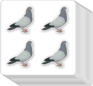 Pigeon Stickers 1in for Scrapbooking, Arts, Craft, Kids DIY, Calendars Journals 80-Pack