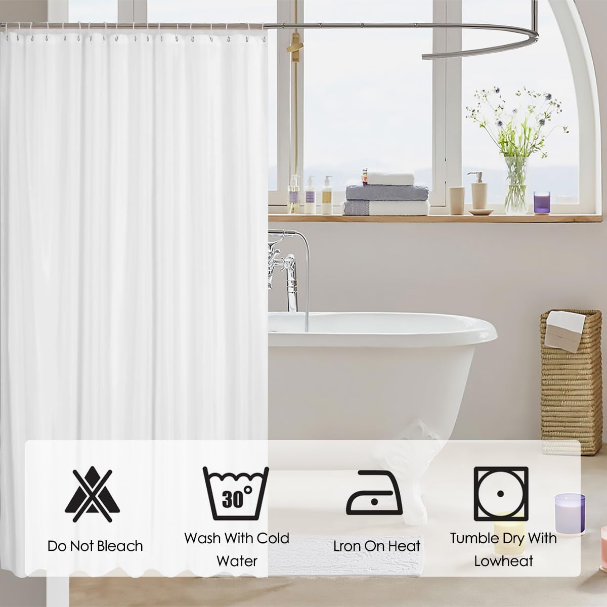 Hydrangea Bathroom Curtain Pastel Hydrangea Floral Shower Curtain 72" Wx72 L Blue Purple Plants Floral Bathroom Accessories for Kids Adults,Rustic Flower Green Leaves Shower Decor image 4