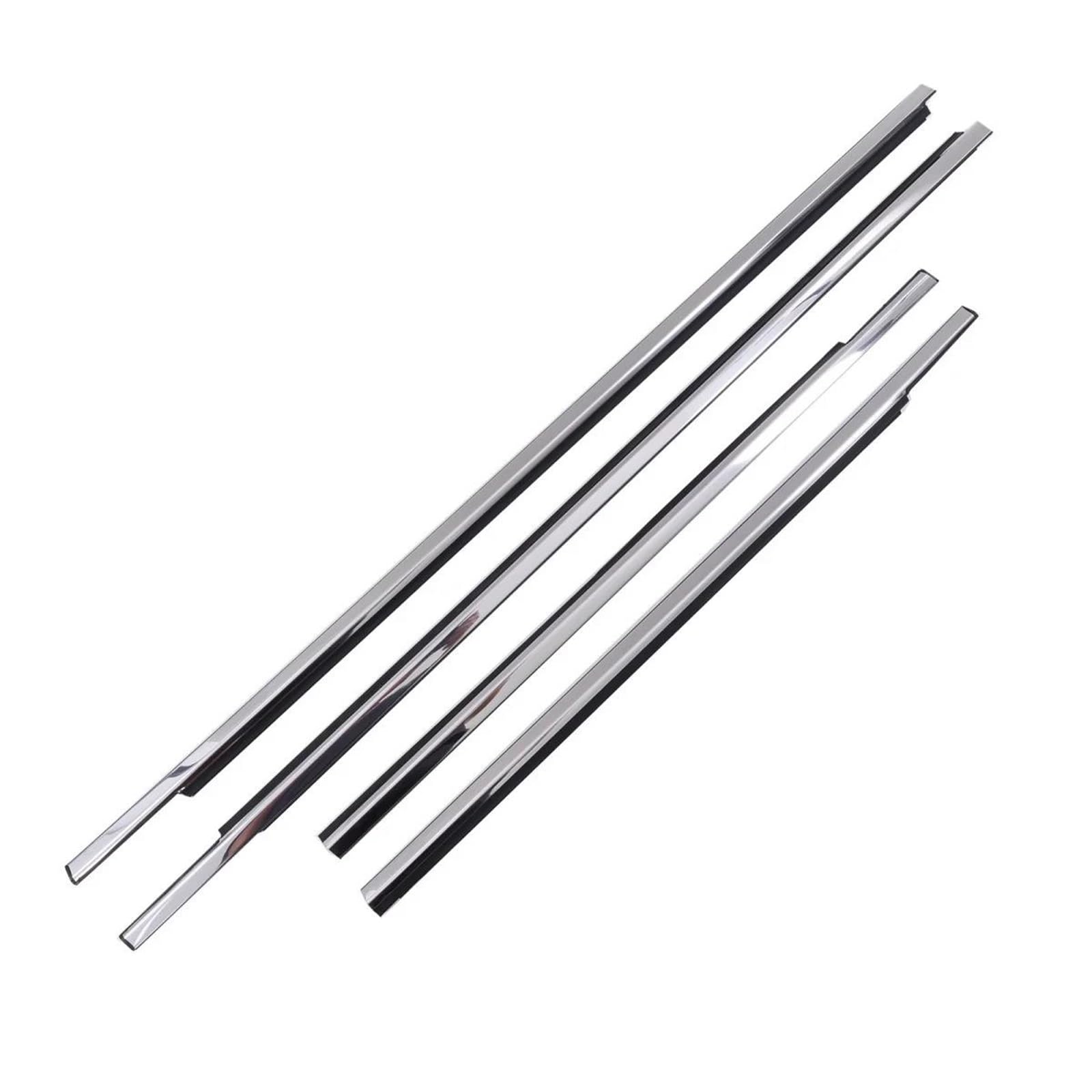 Silver Car Window Rubber Seal For Nissan For Sunny 2010-2014 80821-3Aw0a 80820-3Aw0a 82821-3Aw0a 4Pcs Car Window Weatherstrip Window Weatherstrip(Silver)
