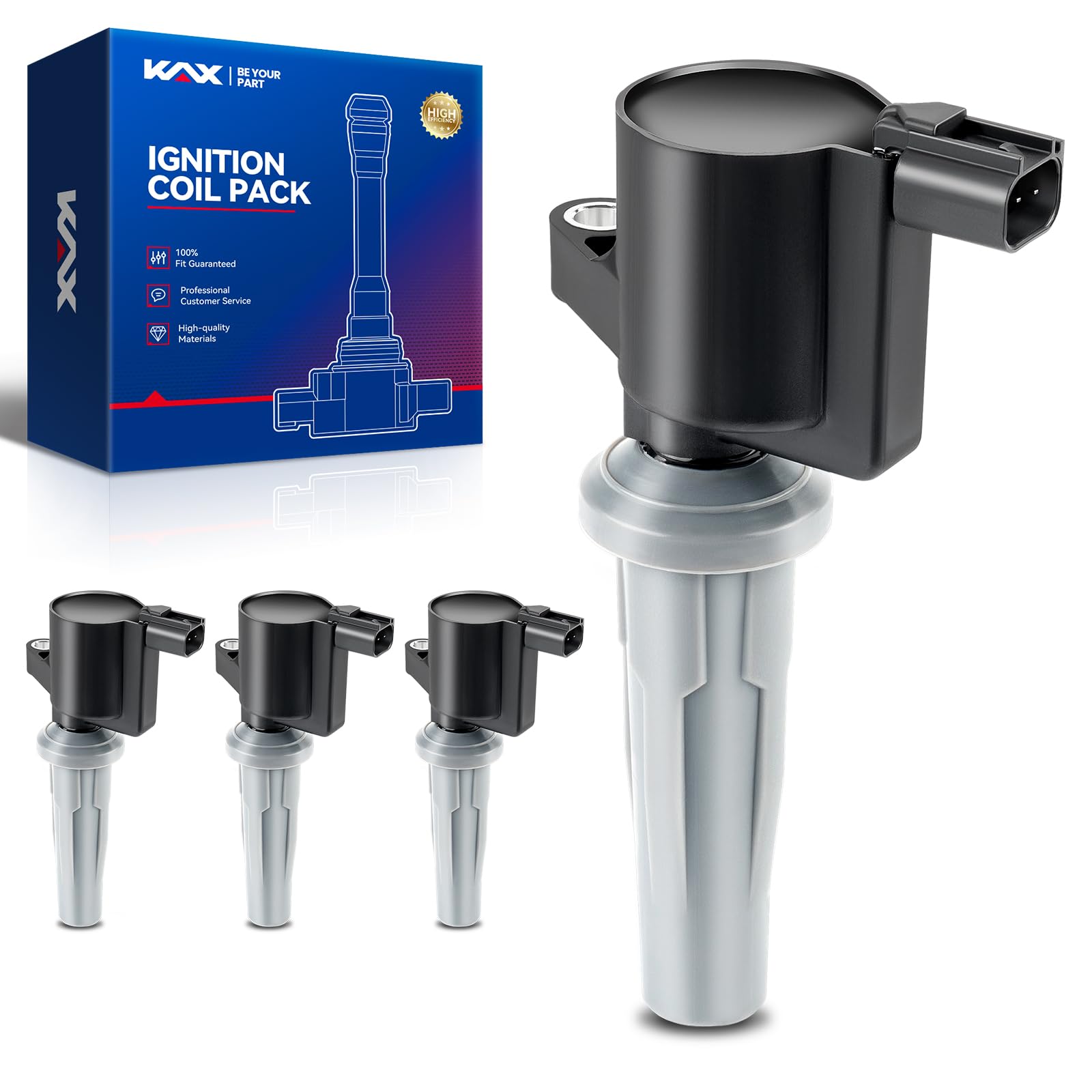 KAX Ignition Coil Pack Fit for Ford Fusion 2010-2020 2.5L