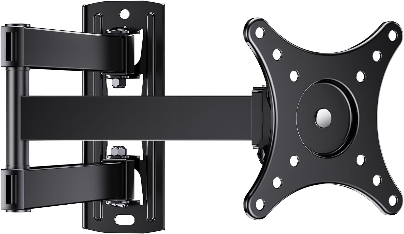 Perlegear TV Wall Mount Swivelling Tilting Swivel TV Wall Mount for 10-30 Inch Flat & Curved TVs or Monitors up to 20 kg VESA 100 x 100 mm/75 x 75 mm