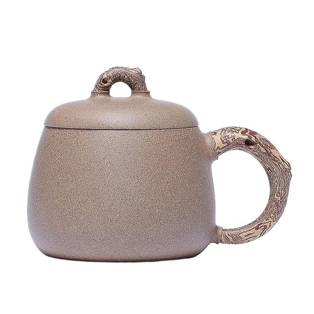 Taza de Té Taza de Arcilla Morada con Tapa, Taza con Tapa de Gran Capacidad, Tazas de Arcilla for Beber, Juego de té de Kung fu Hecho a Mano Difusor de Té
