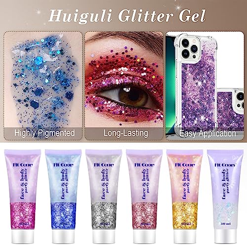 Huiguli Glitter Corpo Glitter Corpo Gel