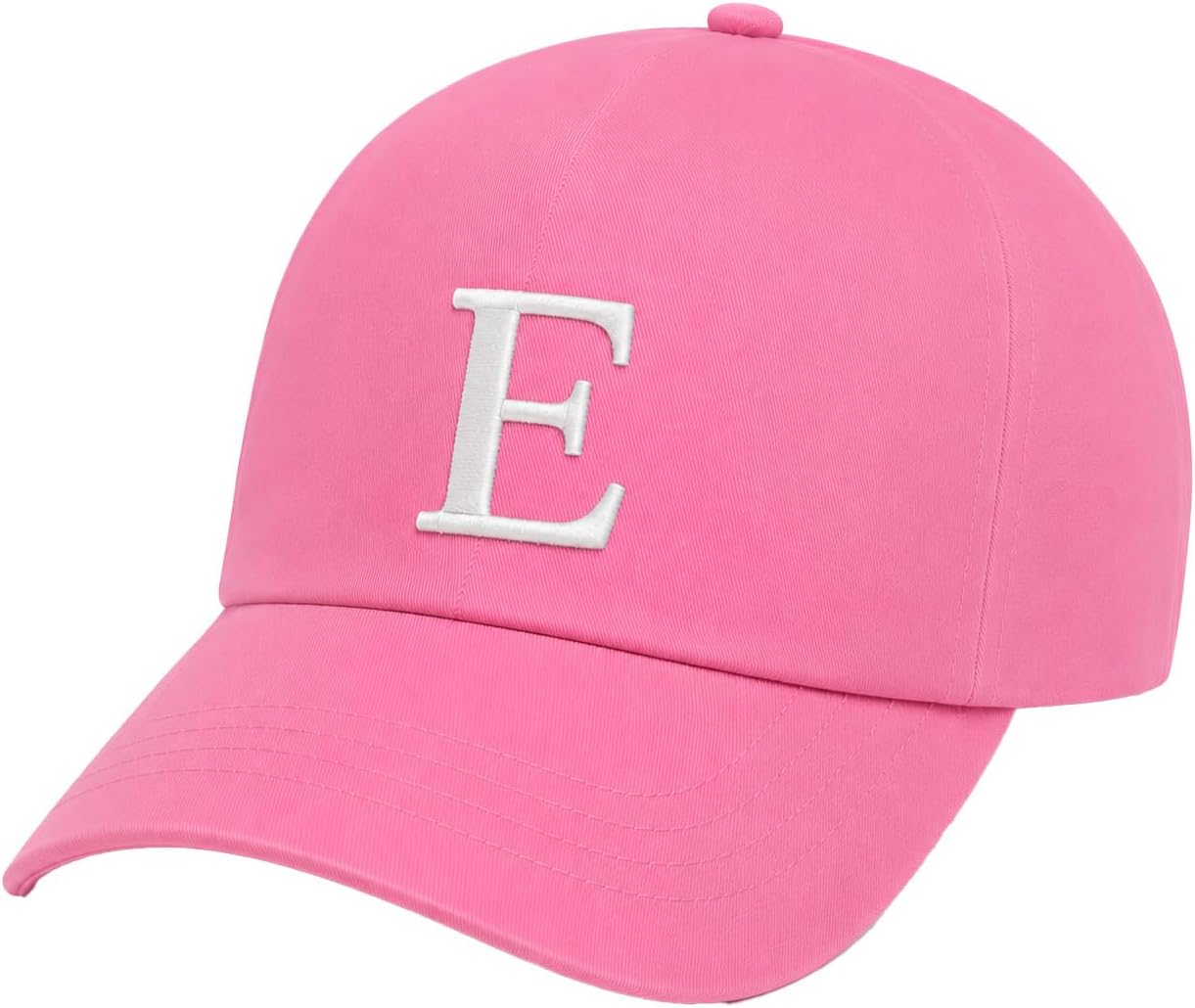 4sold Girls Baseball Cap Pink Kids Cap with Embroidered Letter A-Z, Adjustable Cotton Children School Kids Hat for Girls Age 4-12, Childrens Summer Sun