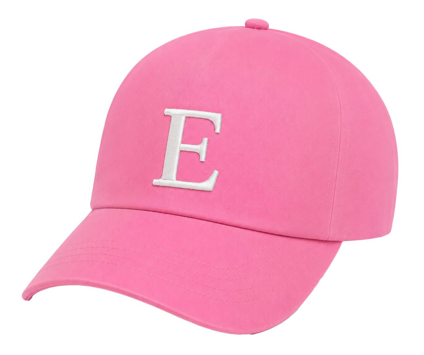4sold Girls Baseball Cap Pink Kids Cap with Embroidered Letter A-Z, Adjustable Cotton Children School Kids Hat for Girls Age 4-12, Childrens Summer Sun