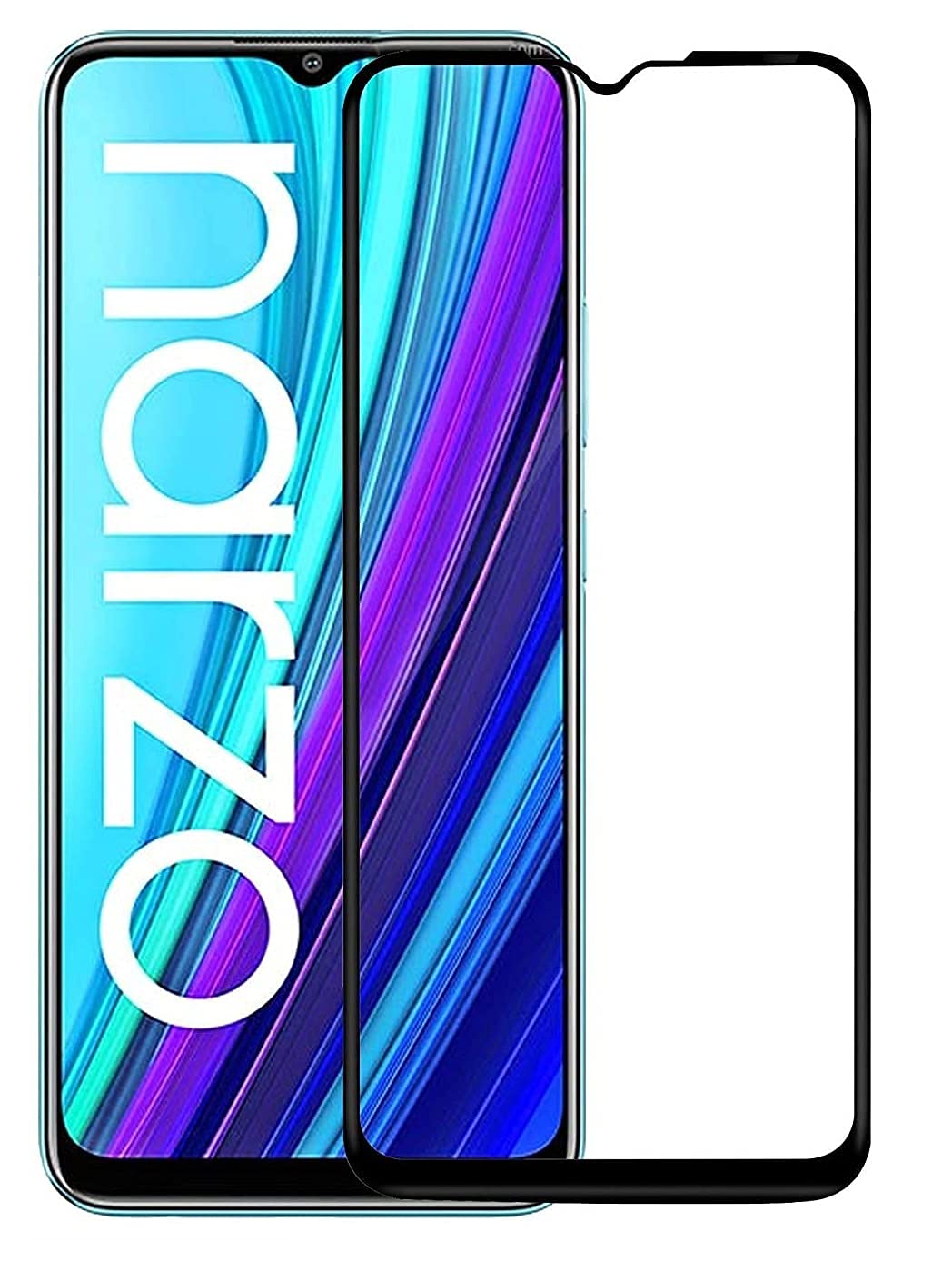 Dashmesh Shopping Tempered Glass Screen Protector for Oppo A31 (2021)/Realme Narzo 50A/50i /30A/Narzo 10/10A/20/20A/(Black Border) with Case Friendly Edge to Edge Coverage (B0BHTJFR8T) Amazon Price History, Amazon Price Tracker
