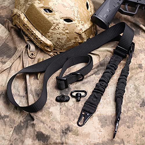 Airsson Tactical Rifle Sling: Adjustable Traditional Sling, 2 Point Quick Adjust Rifle Strap With Swivels, 2 Point Sling With D Ring Loop For Hunting #TOP6