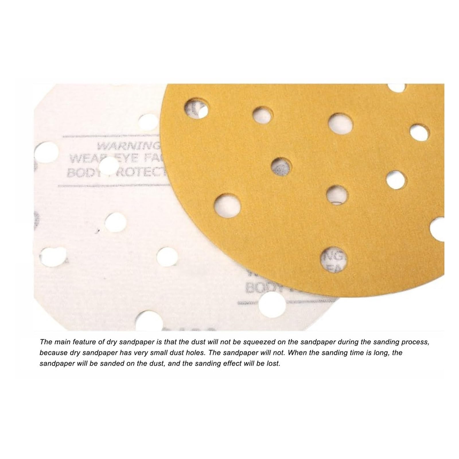 Discos de lijado, discos de lijado, discos de lijado de 150 mm y 17 orificios, almohadillas de discos de lijado for almohadillas de lijadora orbital aleatoria y todas las herramientas oscilantes, ganc