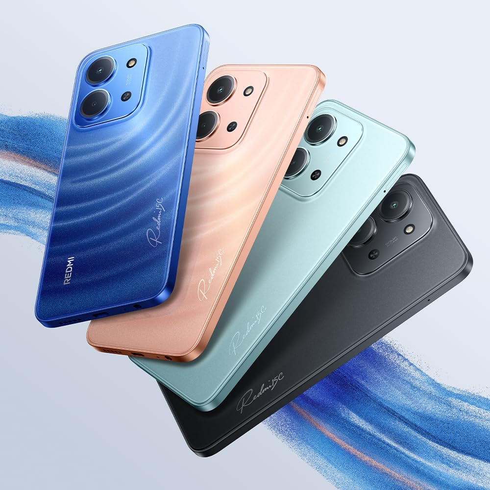 Xiaomi Redmi 15C, Smartphone 4+128GB, Display 6,9" 120Hz, 7,99mm, MediaTek Helio G81-Ultra, Dual camera da 50MP, Mega batteria da 6000mAh, Garanzia 2 anni, Nero, Caricabatterie non incluso