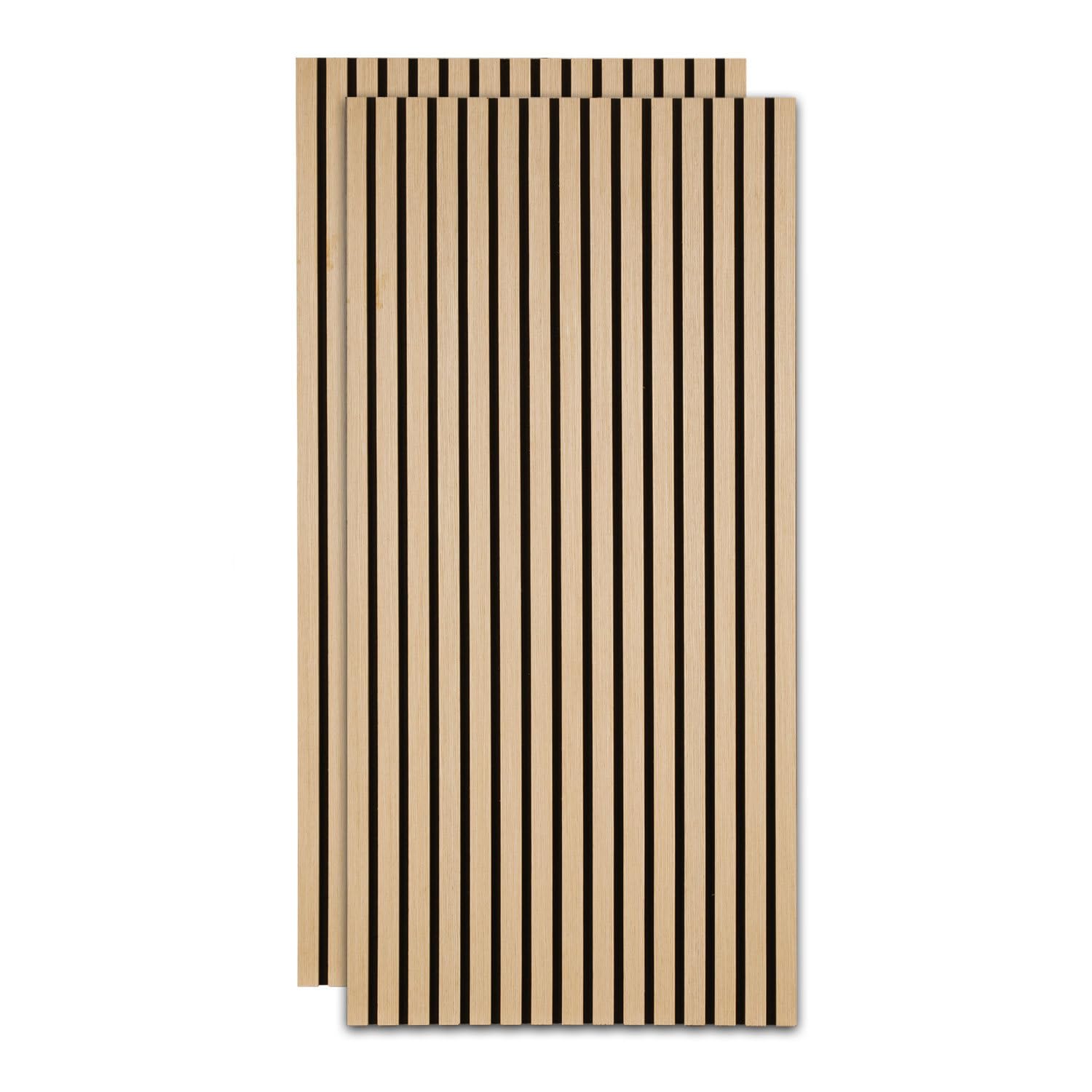 𝗝𝗮𝘆𝘀𝗲𝘂𝘄 Panneaux acoustiques en bois 2 pièces 120 x 60 cm, 2 panneaux de 120 x 60 cm, placage bois et feutre, revêtement mural pour studio et maison,bois brut