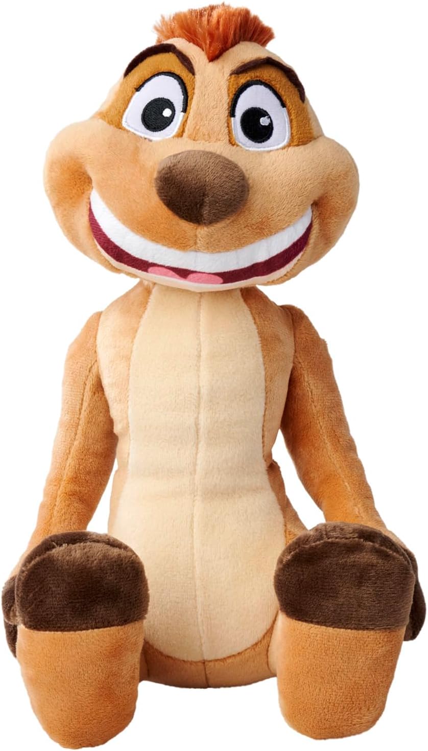 Disney Lion King Timon Character 25cm tall, Celebrating 30 Years of The Lion King, cuddly soft toy for kids and adults for birthday and gift or just collect them all