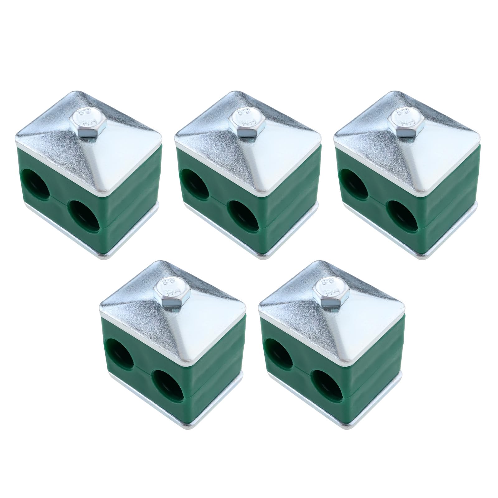 SG Store 5pcs 12mm Hydraulic Pipe Clamp Double Pipe Clamp Plastic Hose Clips Fastening for 12mm Outer Diameter Pressure Hydraulic Pipe