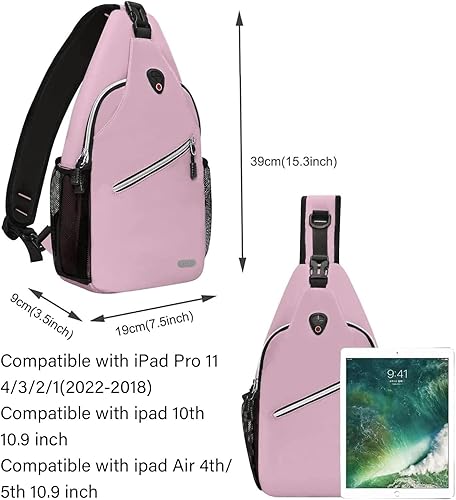 Vista 34 de Mosiso - Mochila bandolera multiusos, para viajes, senderismo, etc.