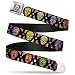 Buckle-Down Seatbelt Belt - Colorful Calaveras Black/Multi Color - 1.5" Wide - 24-38 Inches in Length
