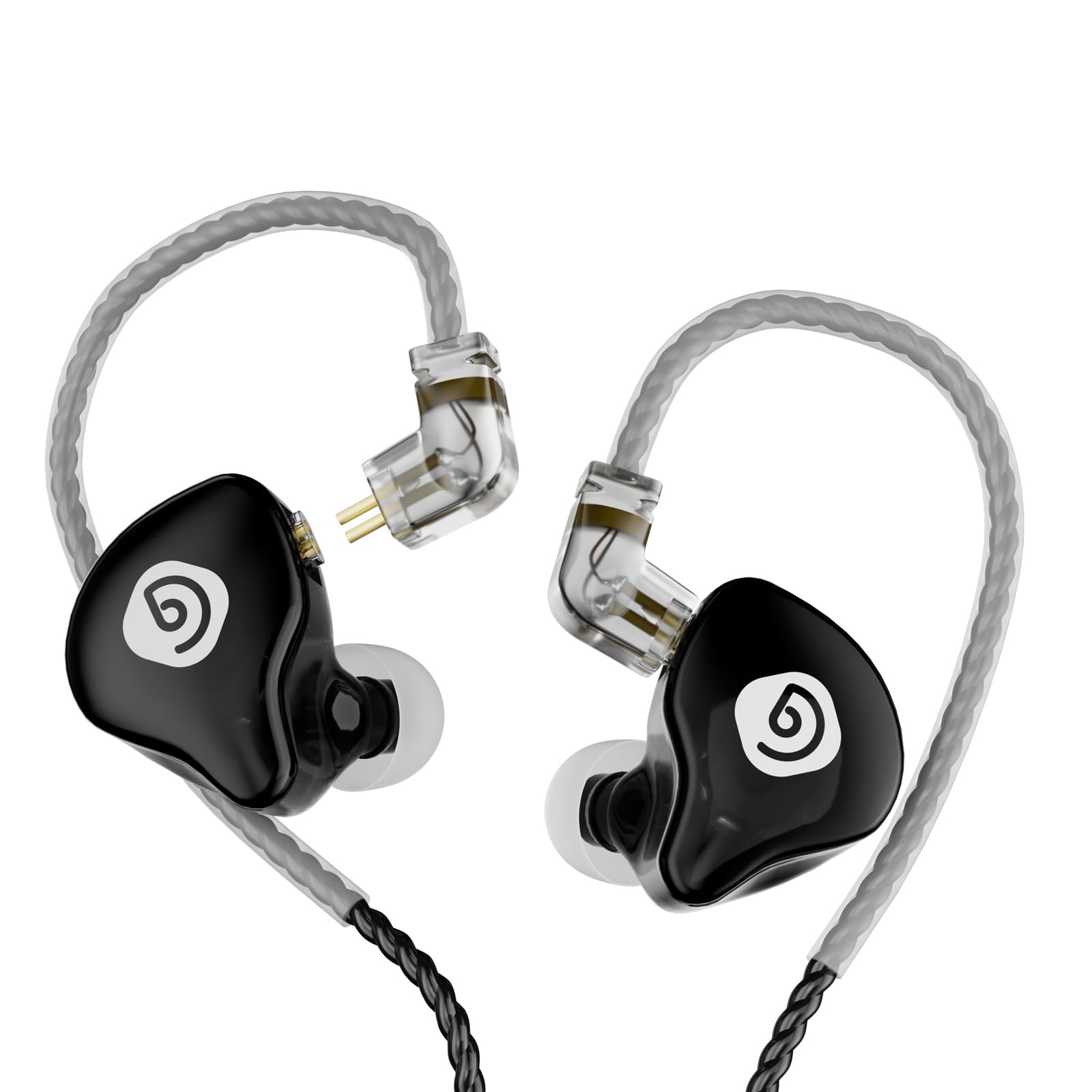 D Debra IE-210 Écouteurs IEM Hi-FI à Faible Distorsion pour Musicien, Câble Détachable 2 Broches, Isolation Phonique Passive pour Scène et Studio