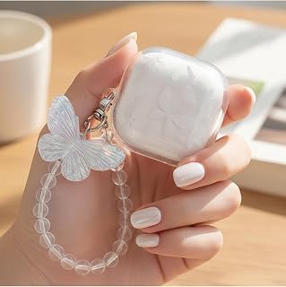 Samsung Galaxy Buds 4 Kılıf Figürlü 3D Kelebek Şeffaf