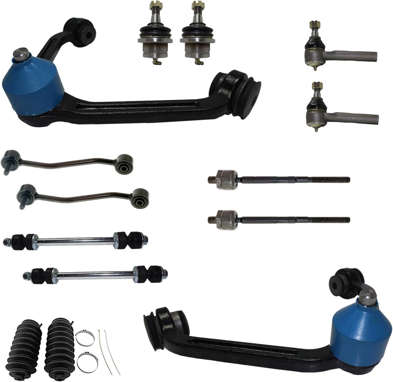 Detroit Axle Front Upper Control Arms + Inner Outer Tie